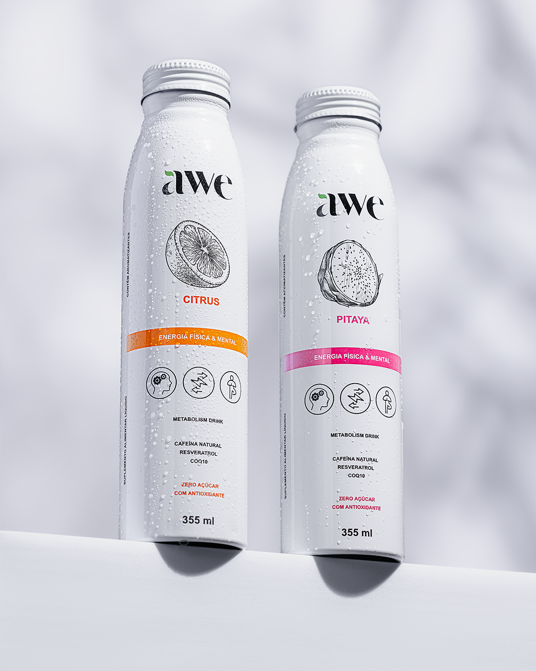 AWE Misto - 12 Unidades – Caixa com 6 Citrus e 6 Pitaya