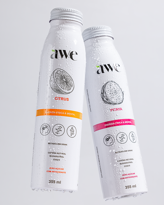 AWE Misto - 12 Unidades – Caixa com 6 Citrus e 6 Pitaya